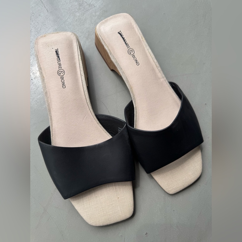 TREASURE & BOND Jakob Slide Sandal In Black Size 8.5